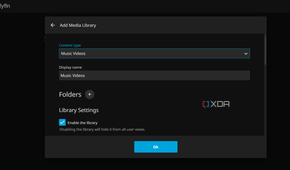 Screenshot showing Jellyfin media folders