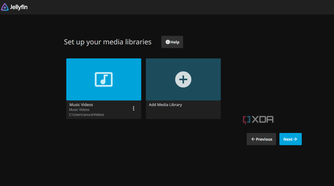Screenshot showing Jellyfin media setup screen