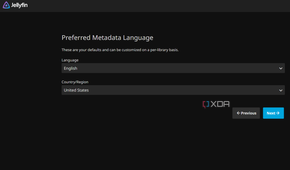 Screenshot showing Jellyfin metadata setup