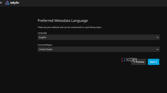Screenshot showing Jellyfin metadata setup