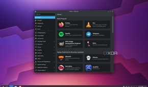 Screenshot of Discover in KDE Plasma showing apps available to install