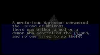 A storyboard in PlayStation 1 game King's Field.