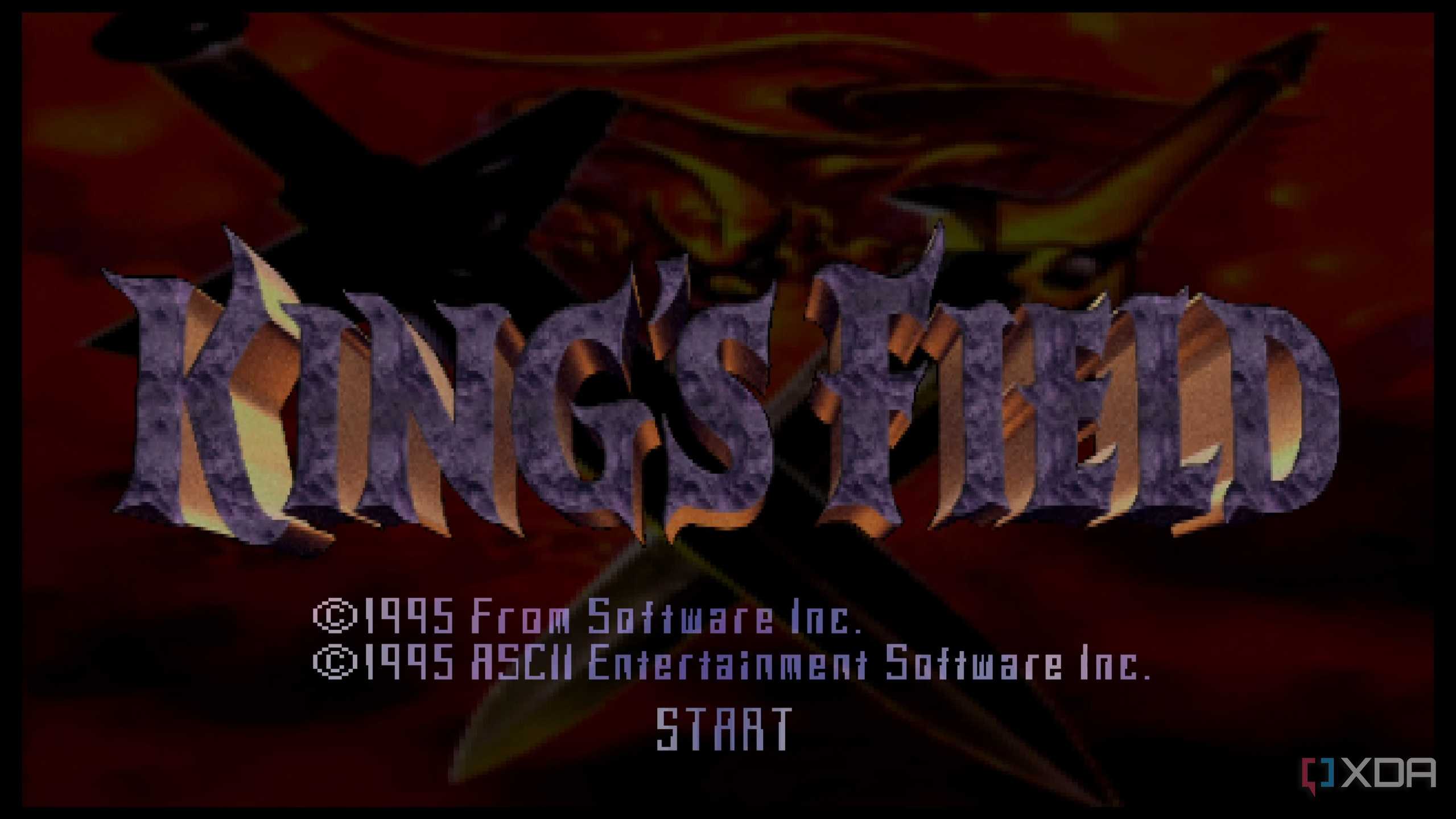 The splash screen in PlayStation 1 game King's Field.