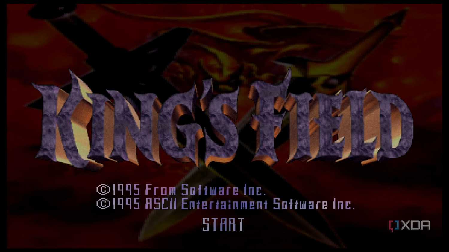 The splash screen in PlayStation 1 game King's Field.