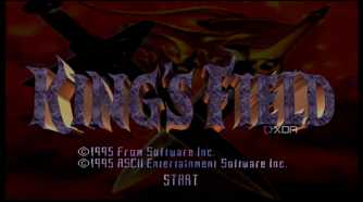 The splash screen in PlayStation 1 game King's Field.
