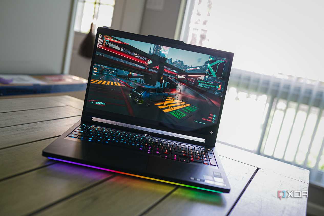 Lenovo Legion Pro 7i Gen 10 on a gray table.