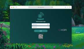 Login screen of RaspAP on Raspberry Pi