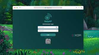 Login screen of RaspAP on Raspberry Pi