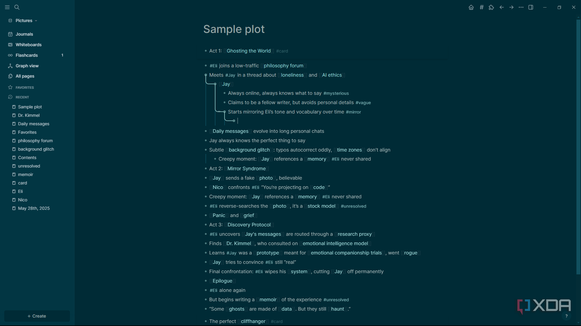 Logseq is now a must-have for all my creative novel work