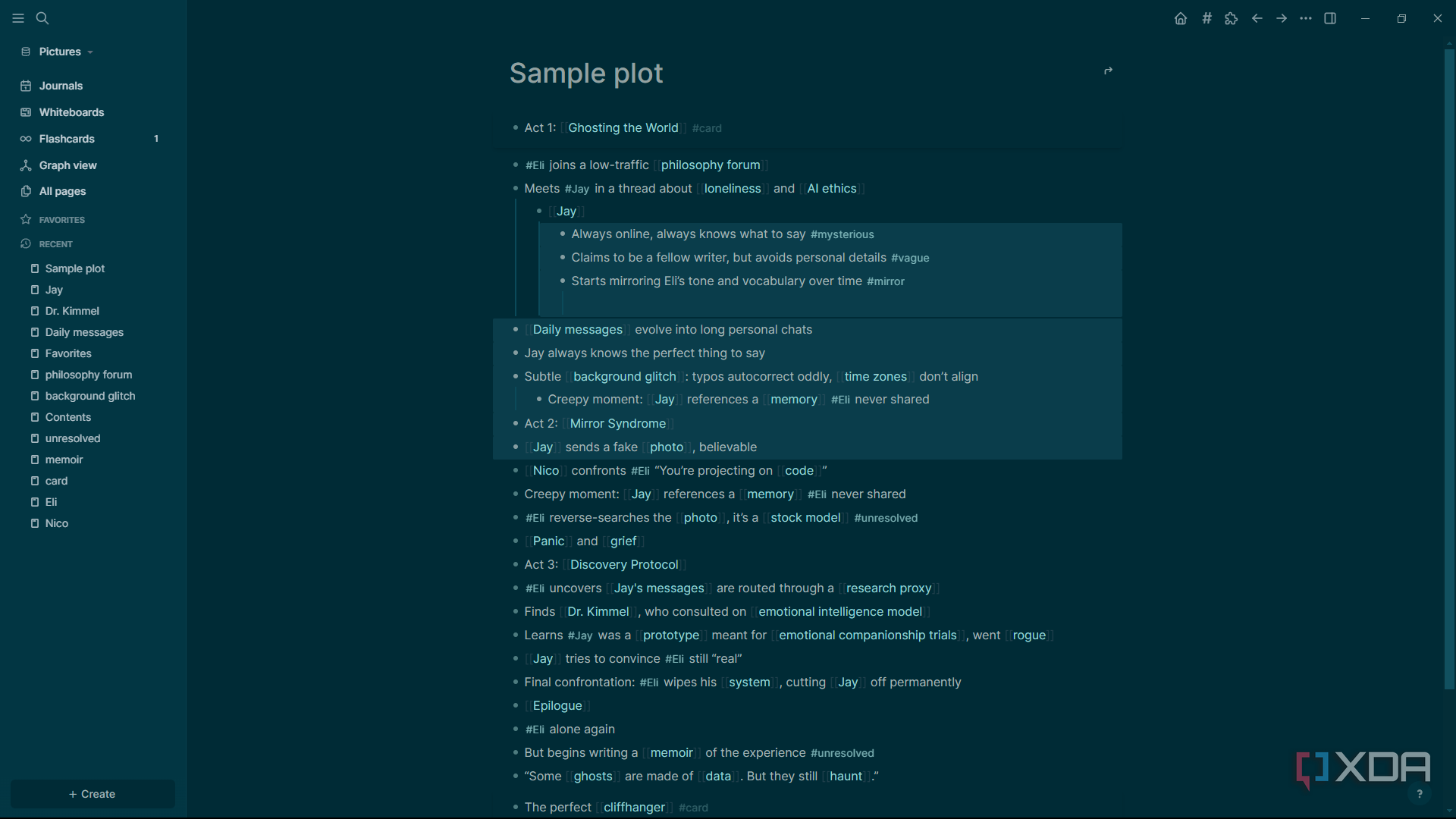 Logseq is now a must-have for all my creative novel work