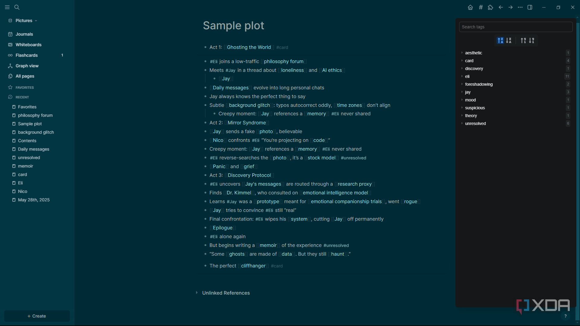 Logseq is now a must-have for all my creative novel work