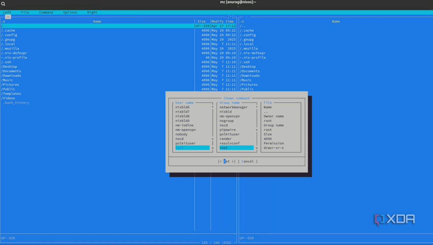 Midnight commander file