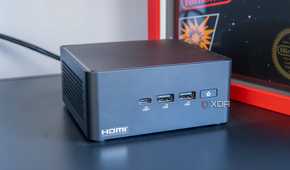 Close-up angled view of a Mini PC