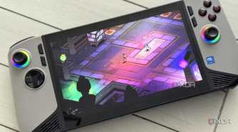 Playing Hades on the MSI Claw 8 AI+ handheld gaming PC.