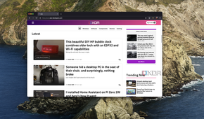 Screenshot of Mullvad Browser on macOS showing the XDA home page