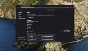 Screenshot of Mullvad Browser search settings showing the Mullvad search engine as the default