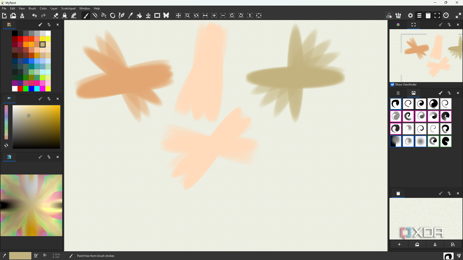 MyPaint brush shapes