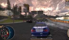 The BMW M3 GTR being chased by cops in Need for Speed: Most Wanted.