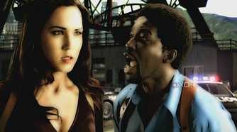 Sergeant Cross yelling at his colleague in Need for Speed: Most Wanted.