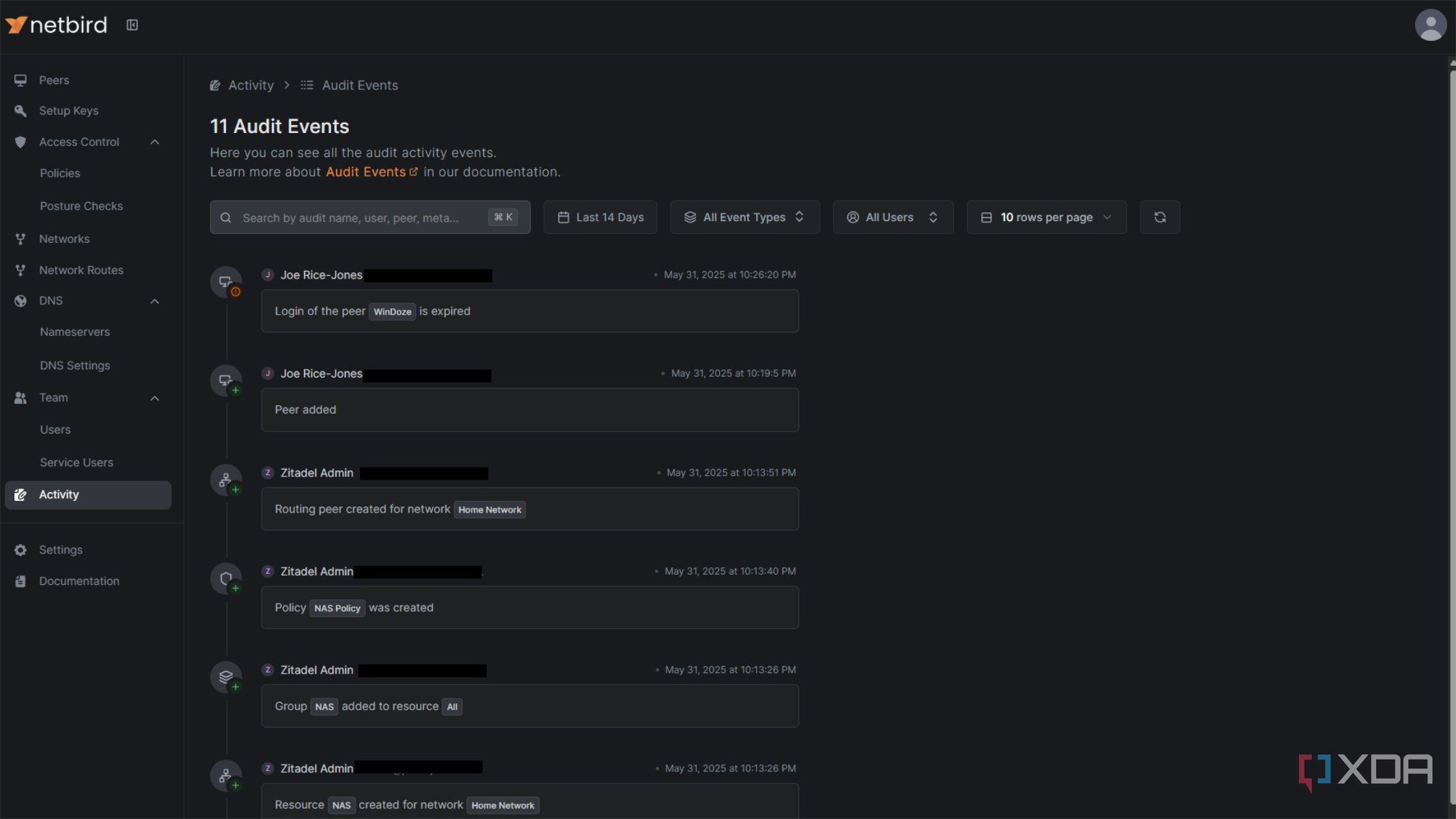 netbird-audit-events