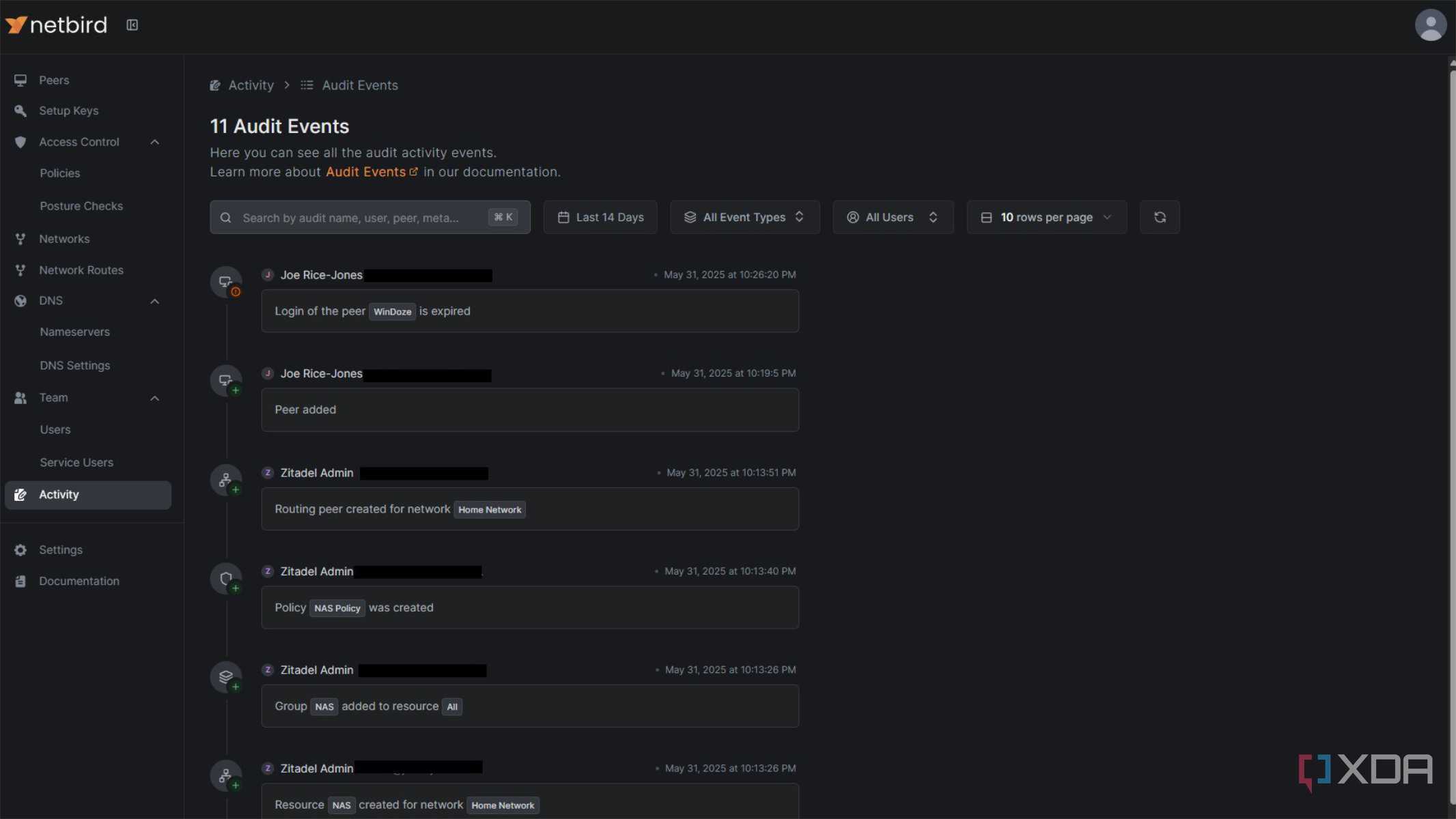 netbird-audit-events
