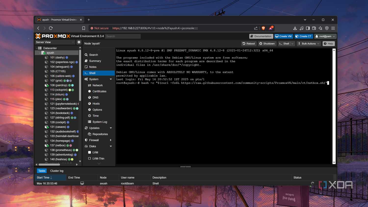 Setting up NetBox on Proxmox