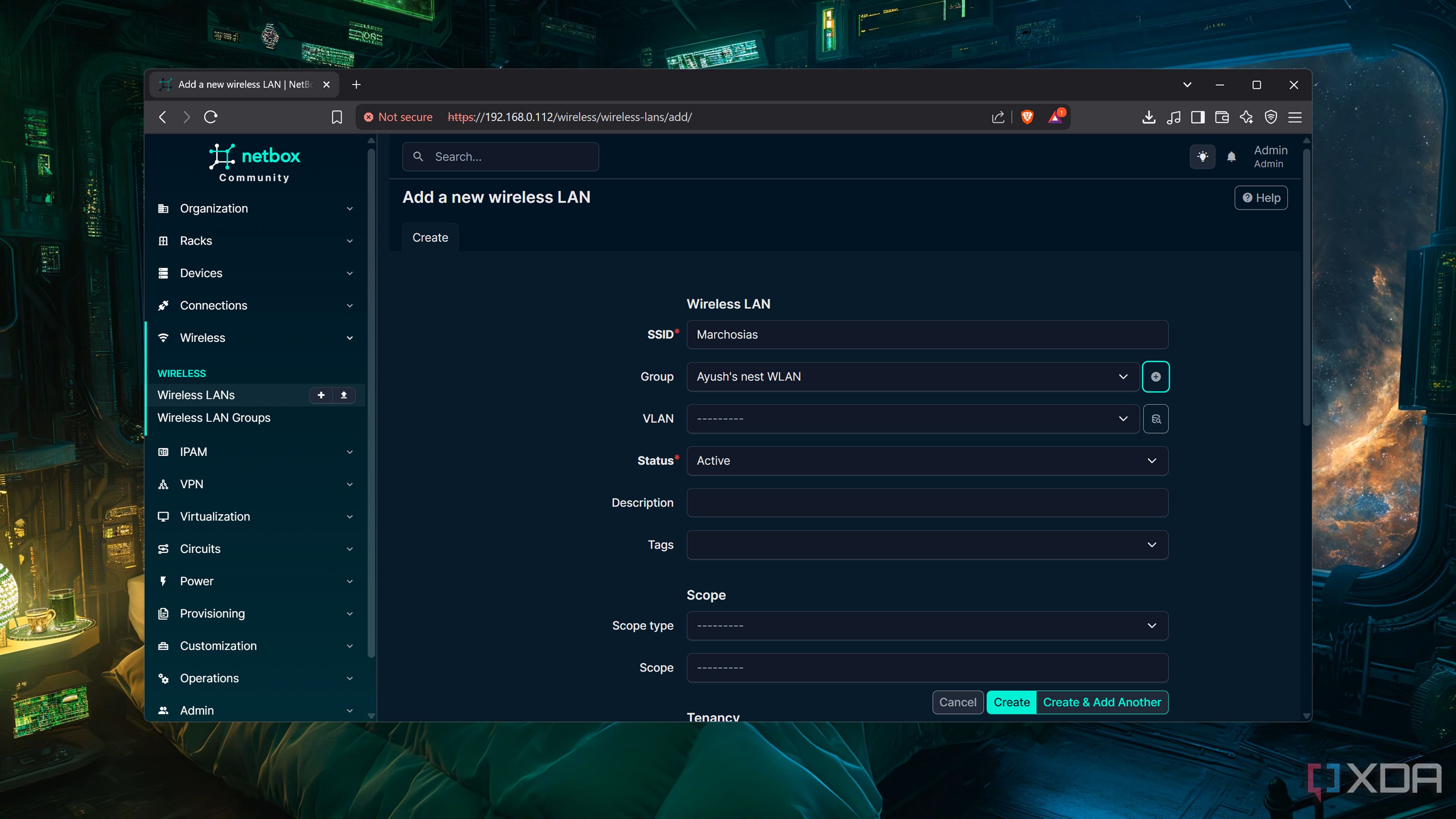 Adding a WLAN in NetBox