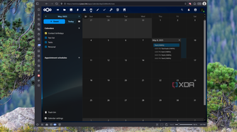 Screenshot of the Nextcloud Calendar web UI showing an expanded view of all the events in a selected day