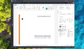 Screenshot of a Word document open in Nextcloud Office