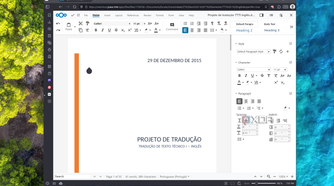Screenshot of a Word document open in Nextcloud Office