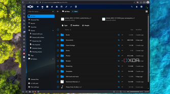 Screenshot of Nextcloud showing files stored on the server