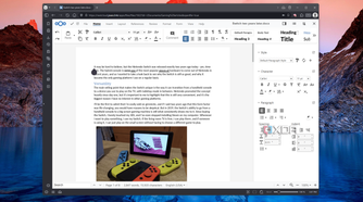 Screenshot of a Word document open in Nextcloud Office showing text formatting options