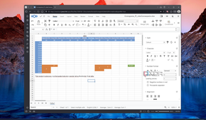 Screenshot of a spreadsheet open in Nextcloud Office showing cell formatting options