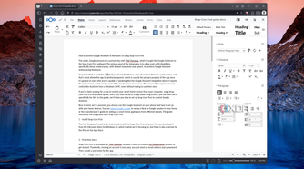 Screenshot of a Word document open in Nextcloud Office showing text formatting options