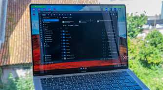 A Windows 11 laptop running a web browser with the Nextcloud Web UI
