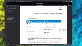 Screenshot of a PDF file open in Nextcloud