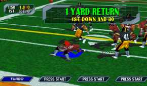 A one-yard return in NFL Blitz 2000.