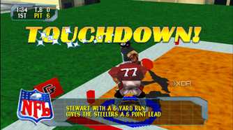 An opponent touchdown in NFL Blitz 2000.