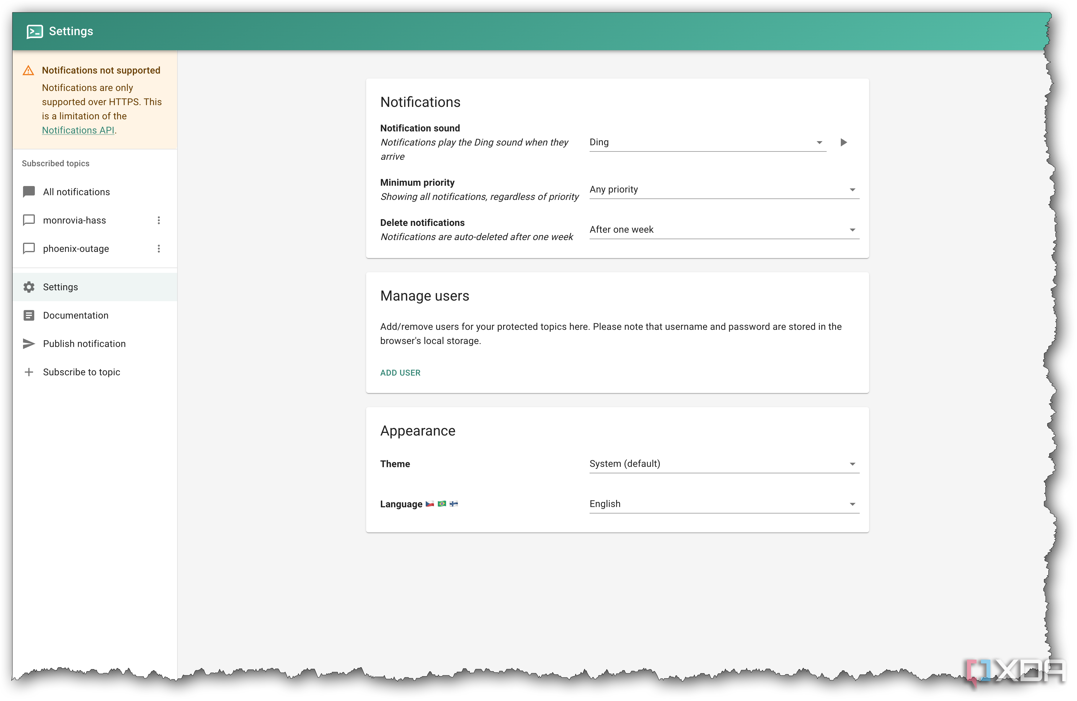 I set up a self-hosted notification service for everything, and I'll ...