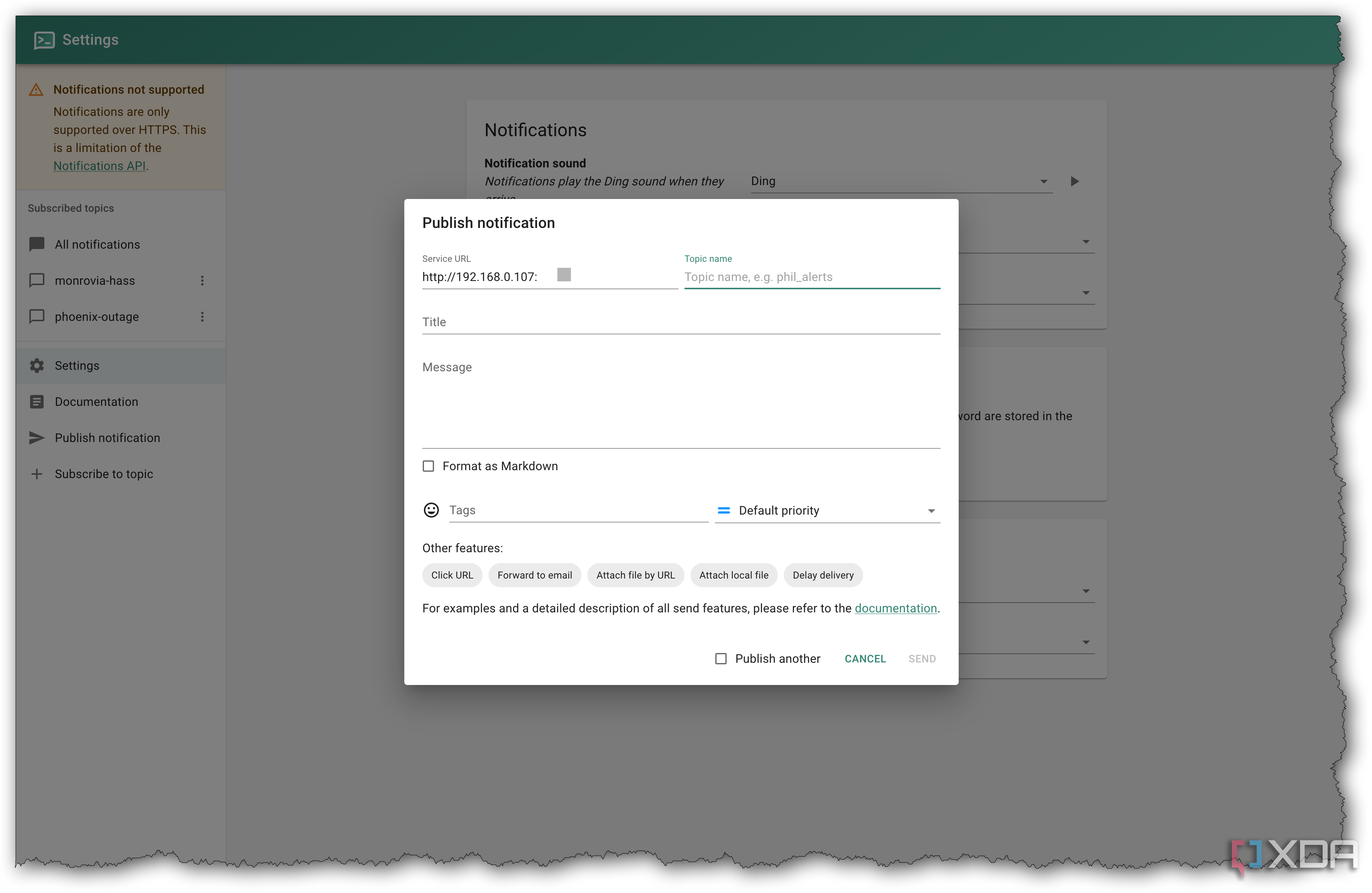 I set up a self-hosted notification service for everything, and I'll ...