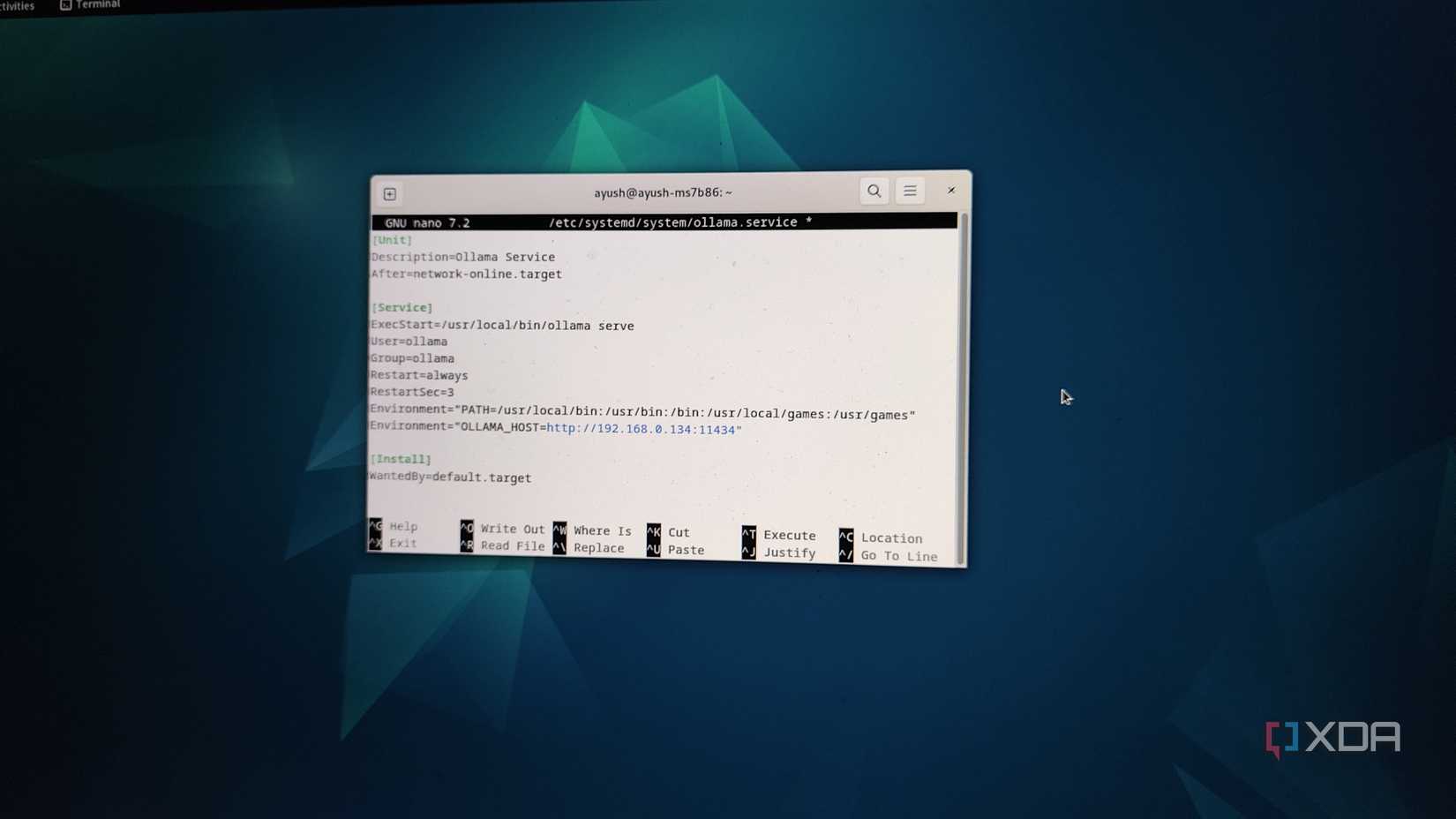 Modifying the environment variable in Ollama