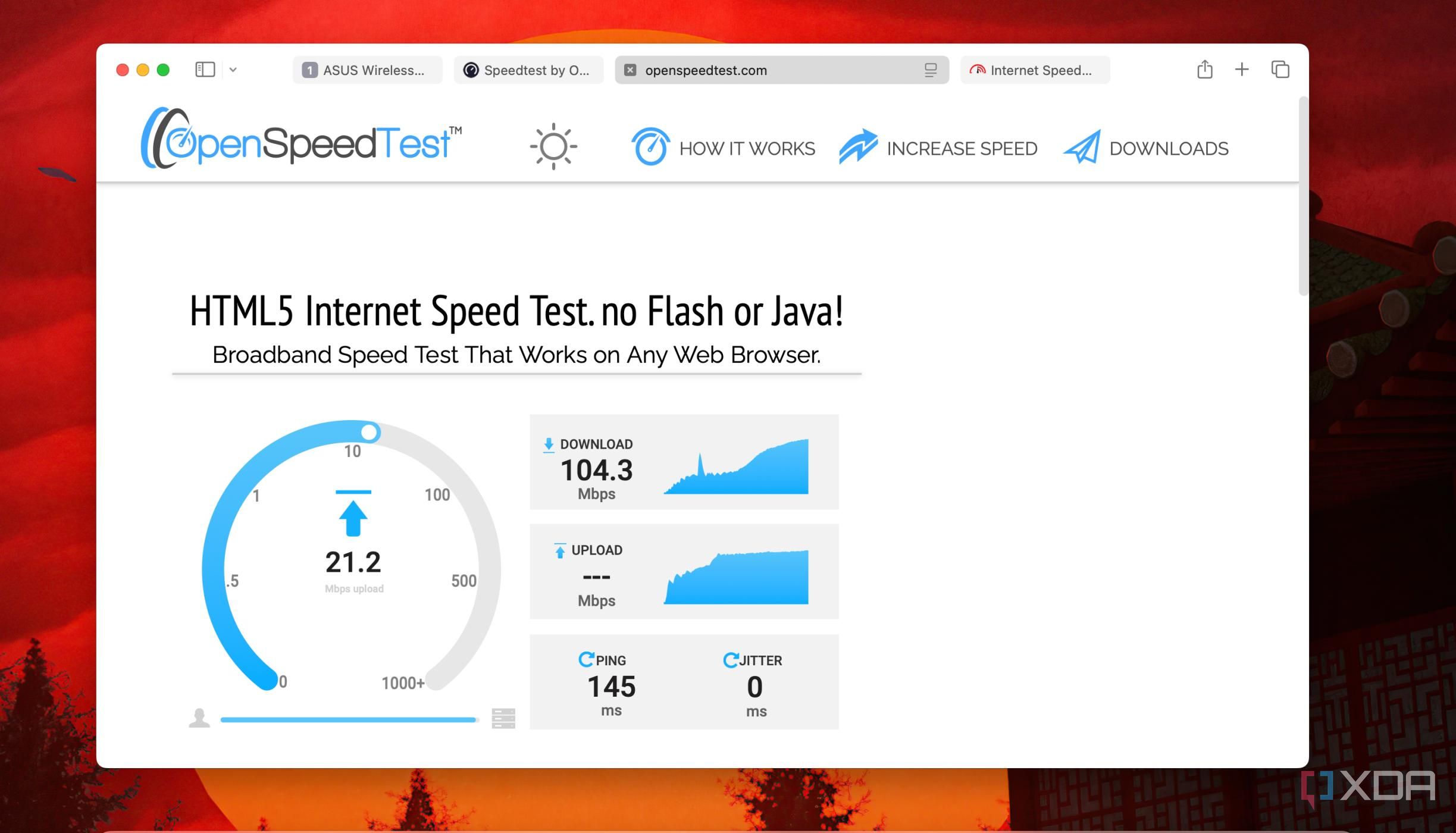 Openspeedtest for QoS active network