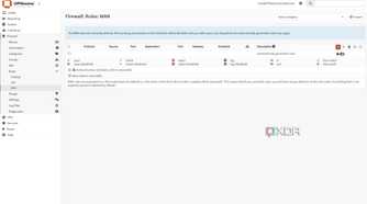 screenshot of opnsense wan firewall rules