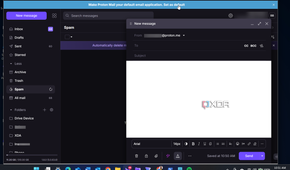 Shows Proton Mail UI