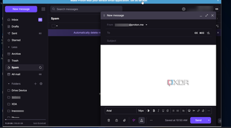 Shows Proton Mail UI