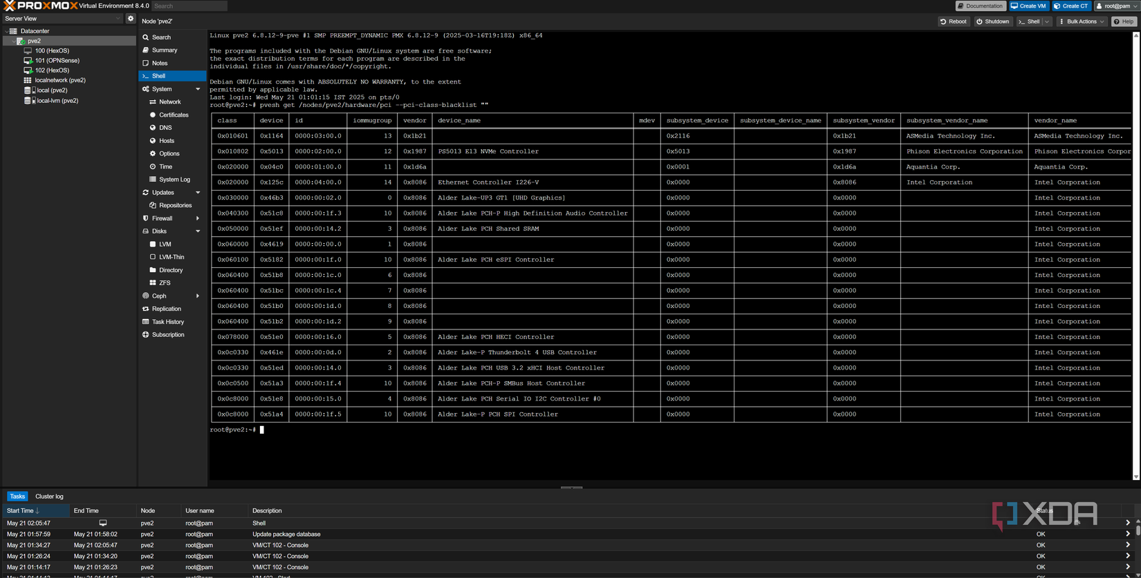 Identify PCI devices in Proxmox