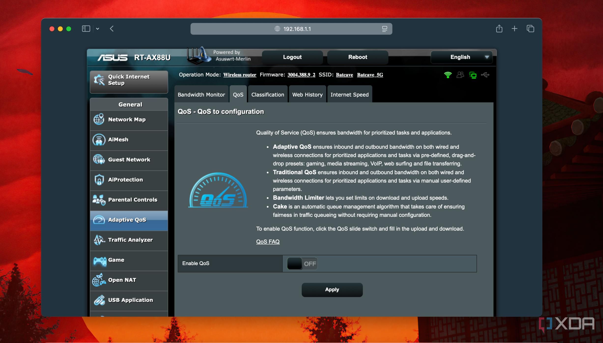 QoS turned off by default