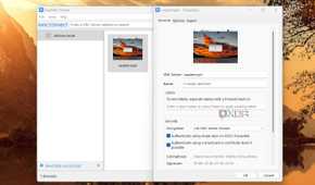 screenshot of realvnc device configure window