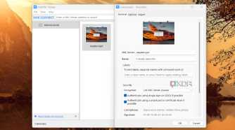 screenshot of realvnc device configure window