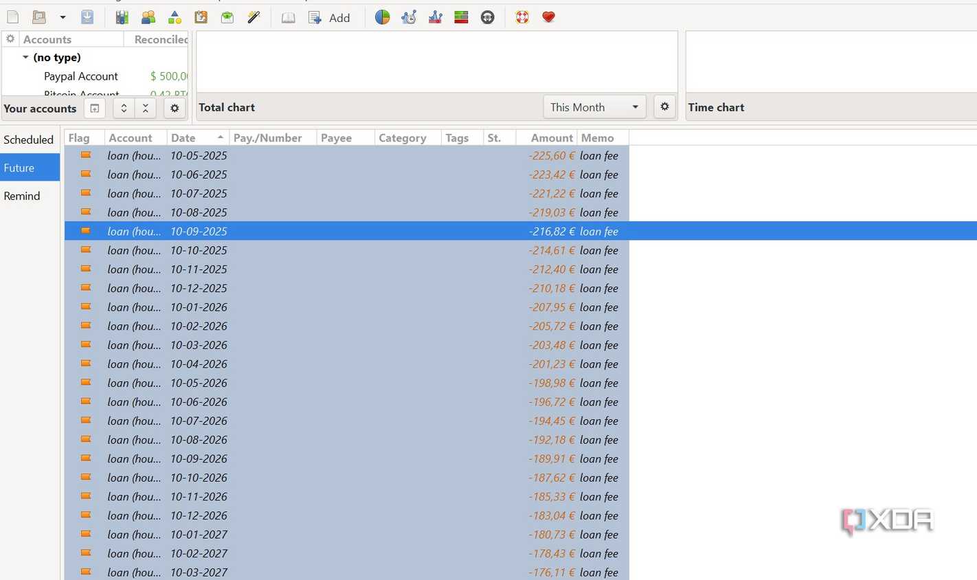 HomeBank transactions